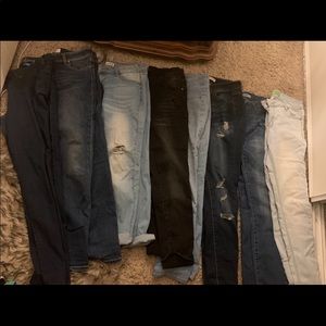 Bundle of jeans new and used size 9, 11 and 13